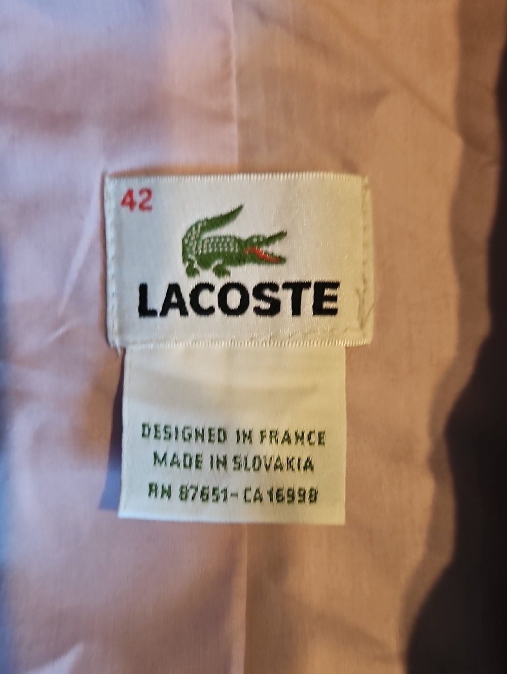 Lacoste Wine/ Burgandy Velvet Blazer Size 42 Large - Picture 4 of 10